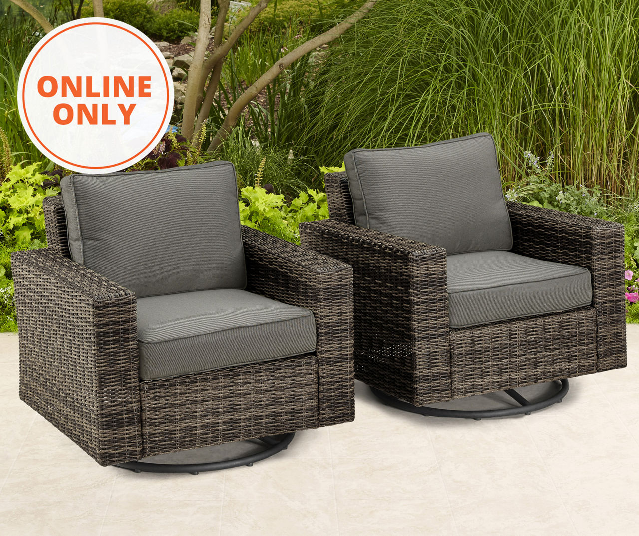 Wicker swivel glider patio shop chairs